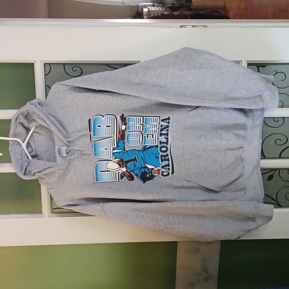 Carolina Panthers hoodie men's size xlarge gray heavy blend new - Picture 2 of 3